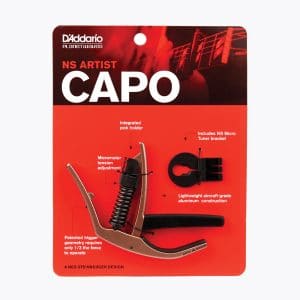D’Addario – Planet Waves – NS Artist Capo – For 6 String Acoustic & Electric Guitars – Metallic Bronze Finish – PW-CP-10MBR 2