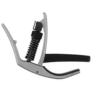 D'Addario - Planet Waves - NS Artist Capo - For 6 String Acoustic & Electric Guitars - Silver Finish - PW-CP-10S