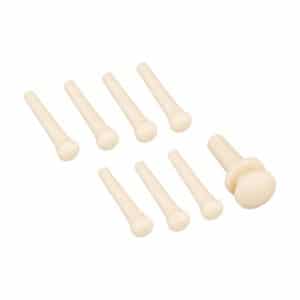D'Addario - Planet Waves - Molded Bridge Pins with End Pin - Set of 7 - Ivory - PWPS11