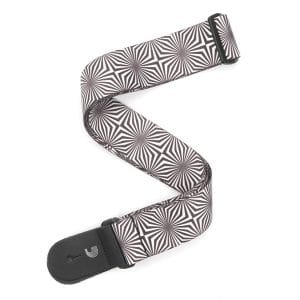 D'Addario - Planet Waves - Woven Guitar Strap - Optical Art - White - P20W1406