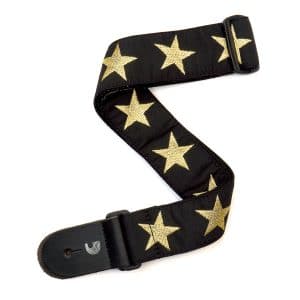 D'Addario - Planet Waves - Woven Guitar Strap - Gold Star - 20T05