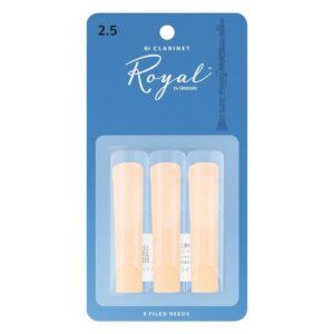 Royal by D'Addario - Clarinet Reeds - Bb - Strength 2.5 - 3 Pack