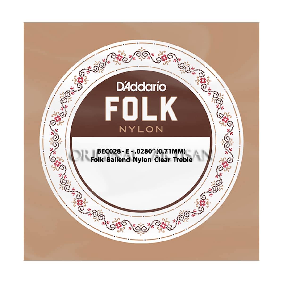 Folk Nylon Guitar Single String – D’Addario BEC028 – Nylon Clear Treble – E – .028 (0