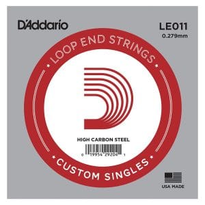 Banjo - Mandolin - Guitar - Single String - D'Addario LE011 - Plain Steel - Loop End - .011