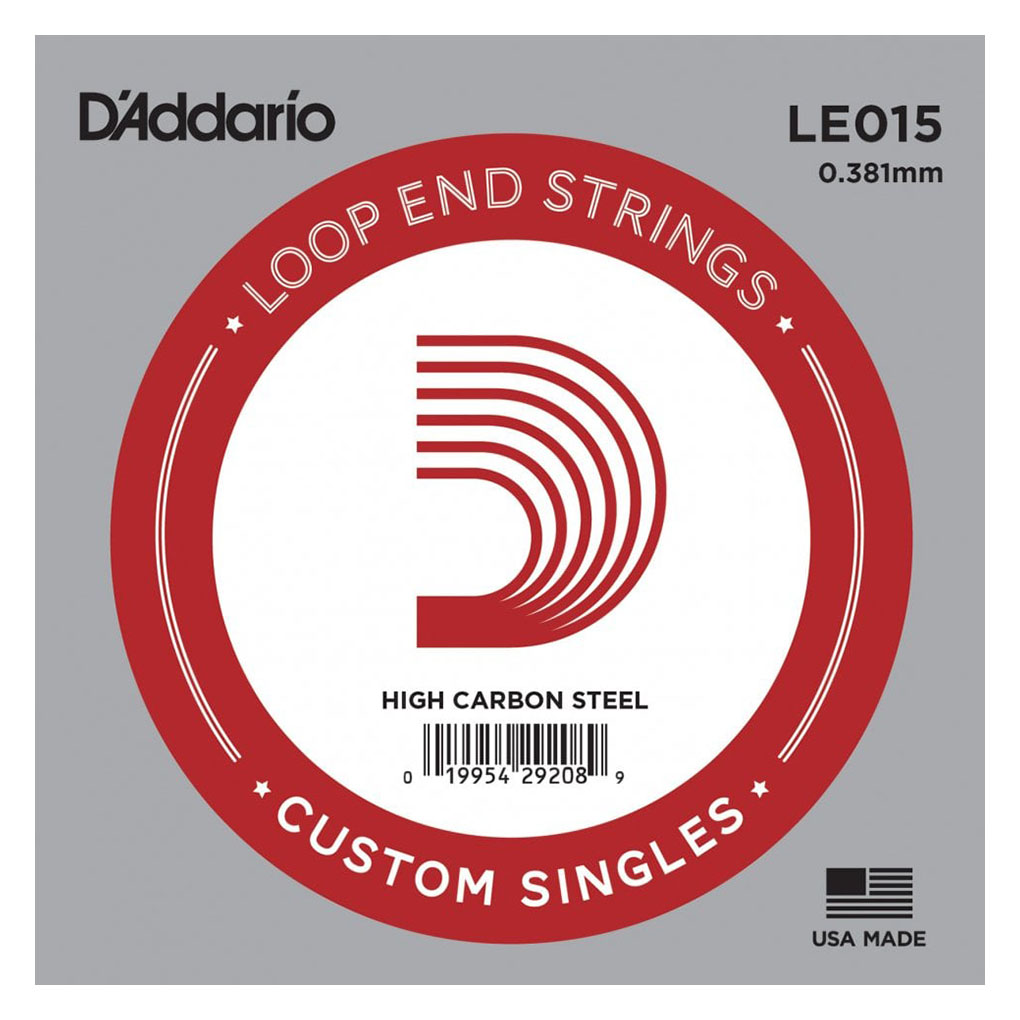 Banjo – Mandolin – Guitar – Single String – D’Addario LE015 – Plain Steel – Loop End –