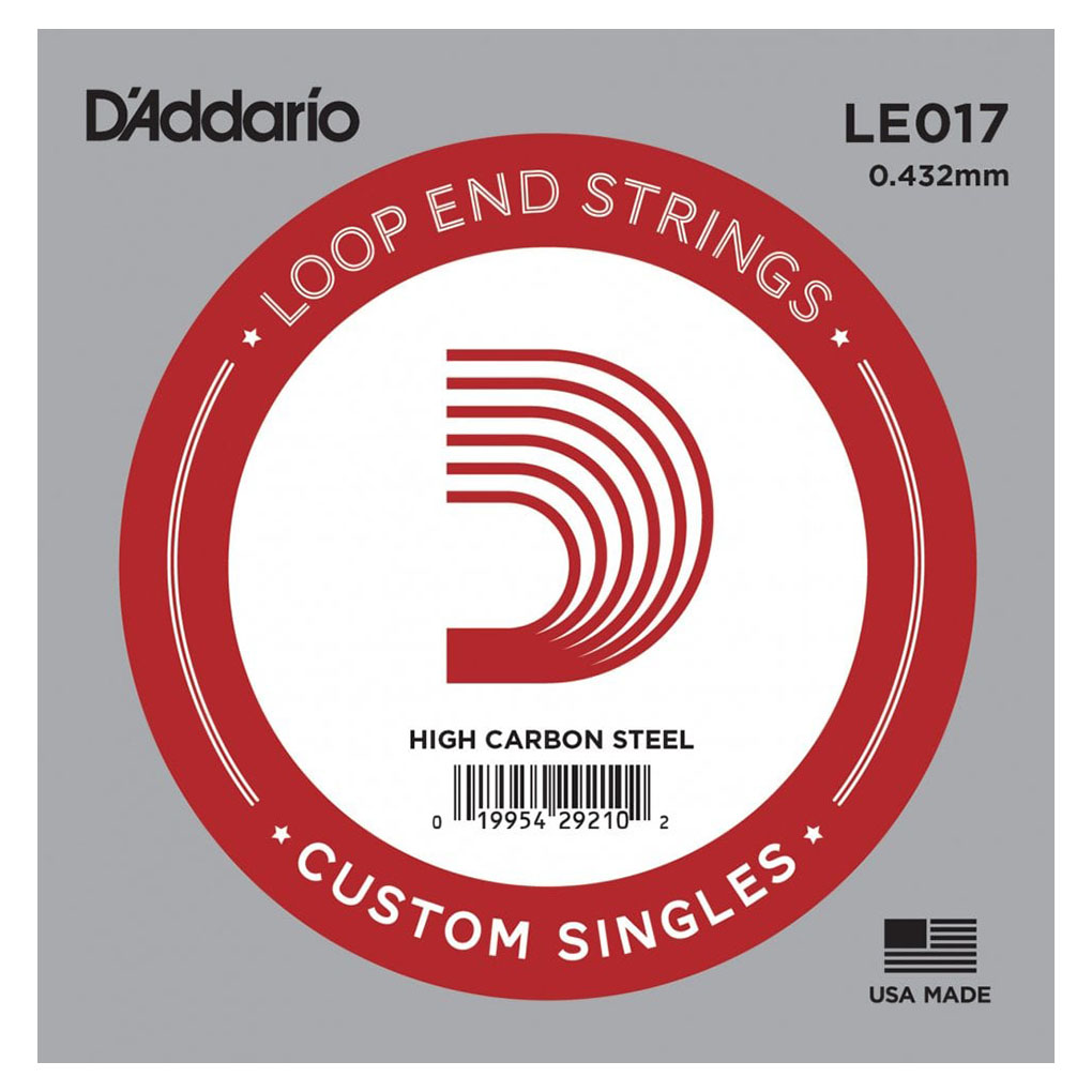 Banjo – Mandolin – Guitar – Single String – D’Addario LE017 – Plain Steel – Loop End –