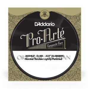 Classical Guitar Single String - D'Addario J4504LP - Pro Arte Composite - Lightly Polished - Normal Tension - D-4th - .027 (0.686mm)