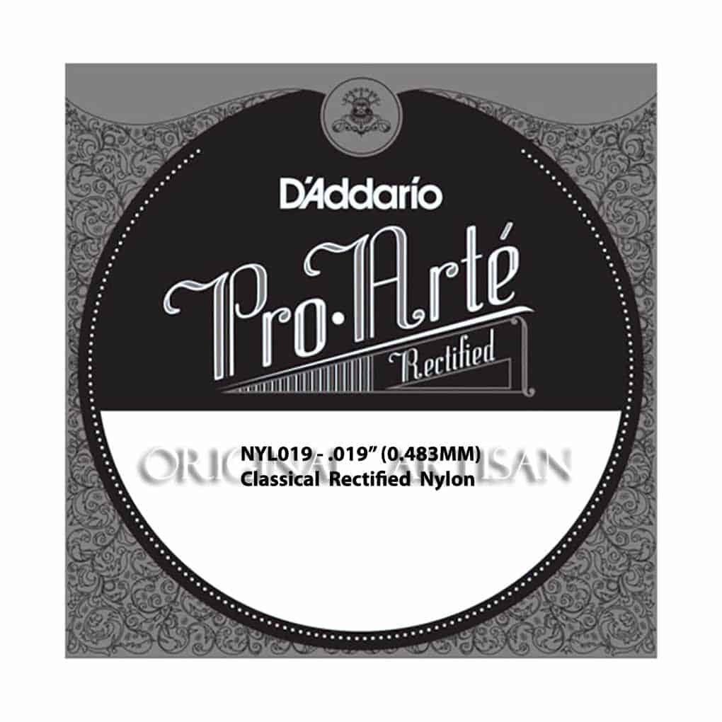 Classical Guitar Single String – D’Addario NYL019 – Pro Arte Rectified Nylon – .019 (0