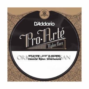 Classical Guitar Single String – D’Addario NYL019W – Pro Arte Classical Nylon Silver Wound – .019 (0