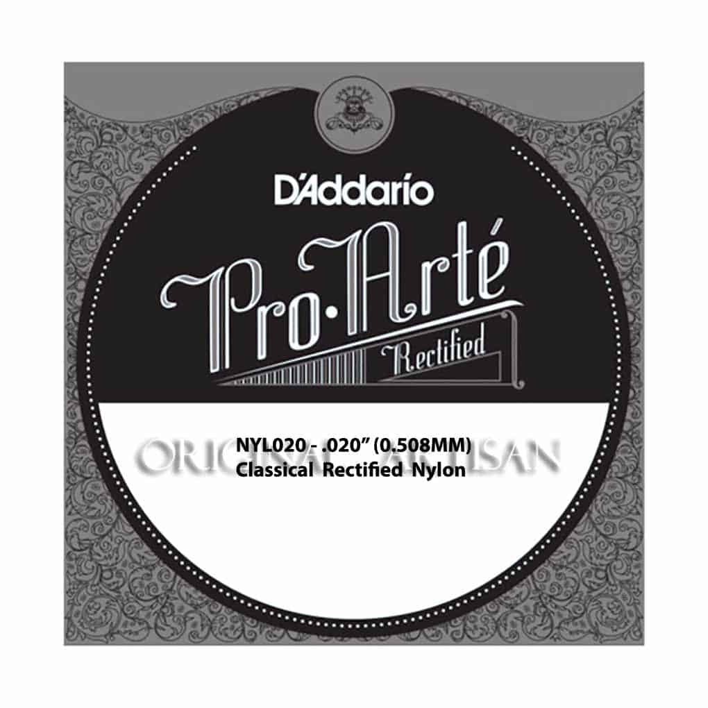 Classical Guitar Single String – D’Addario NYL020 – Pro Arte Rectified Nylon – .020 (0