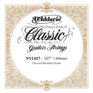 Classical Guitar Single String - D'Addario NYL027 - Pro Arte Rectified Nylon - .027 (0.690mm)