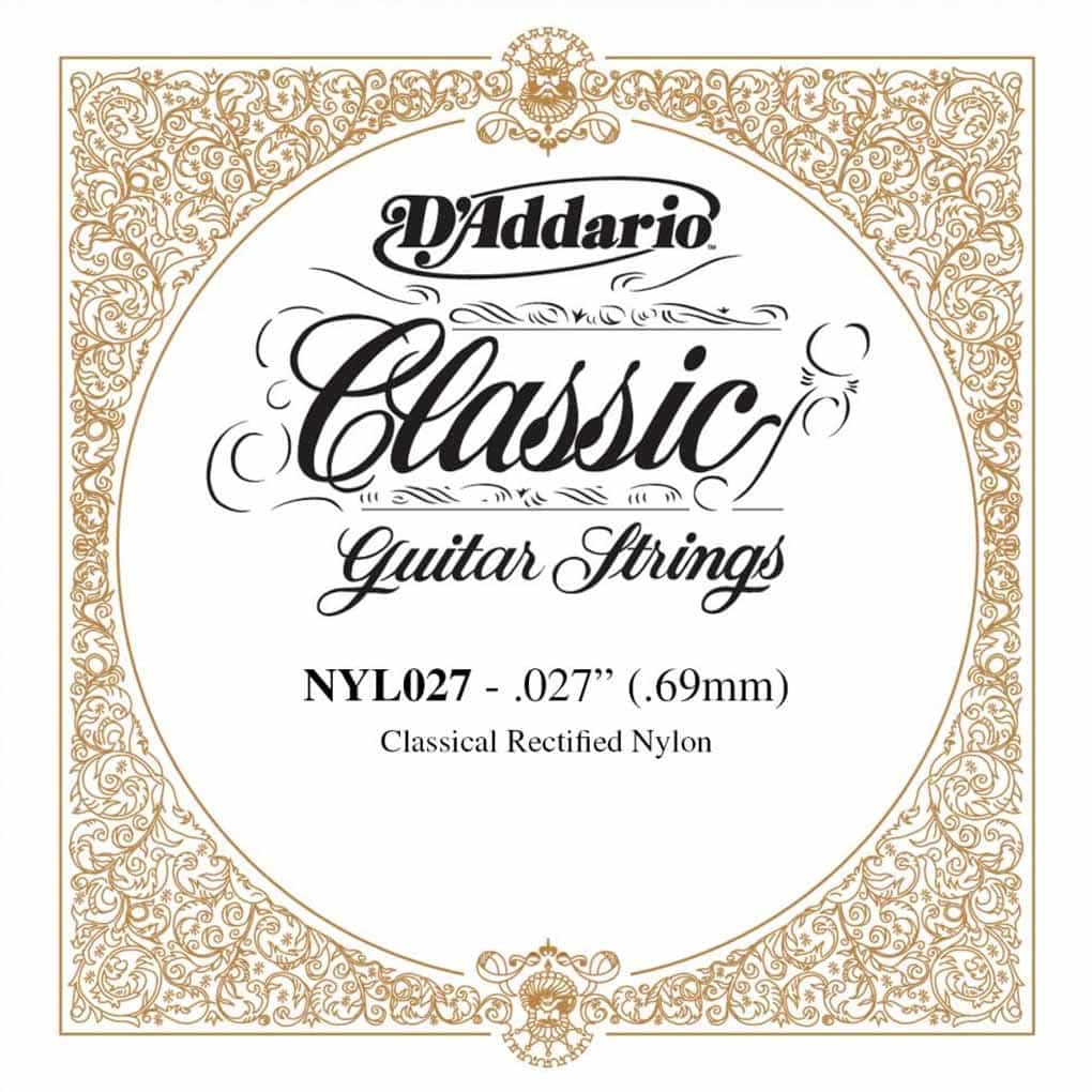 Classical Guitar Single String – D’Addario NYL027 – Pro Arte Rectified Nylon – .027 (0