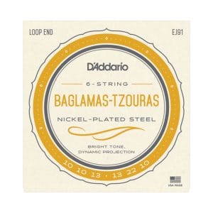 Baglamas - Tzouras Strings - D'Addario EJ91 - 6 Strings - Loop End - DDAD Tuning