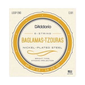 Baglamas – Tzouras Strings – D’Addario EJ91 – 6 Strings – Loop End – DDAD Tuning 1