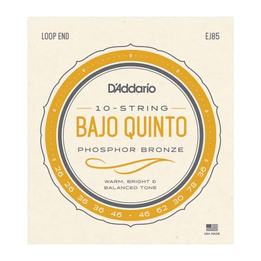 Bajo Quinto Strings – D’Addario EJ85 – 10 Strings – Phosphor Bronze – Loop End 1