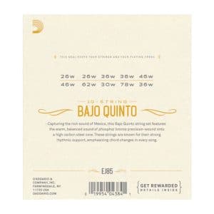 Bajo Quinto Strings – D’Addario EJ85 – 10 Strings – Phosphor Bronze – Loop End 3