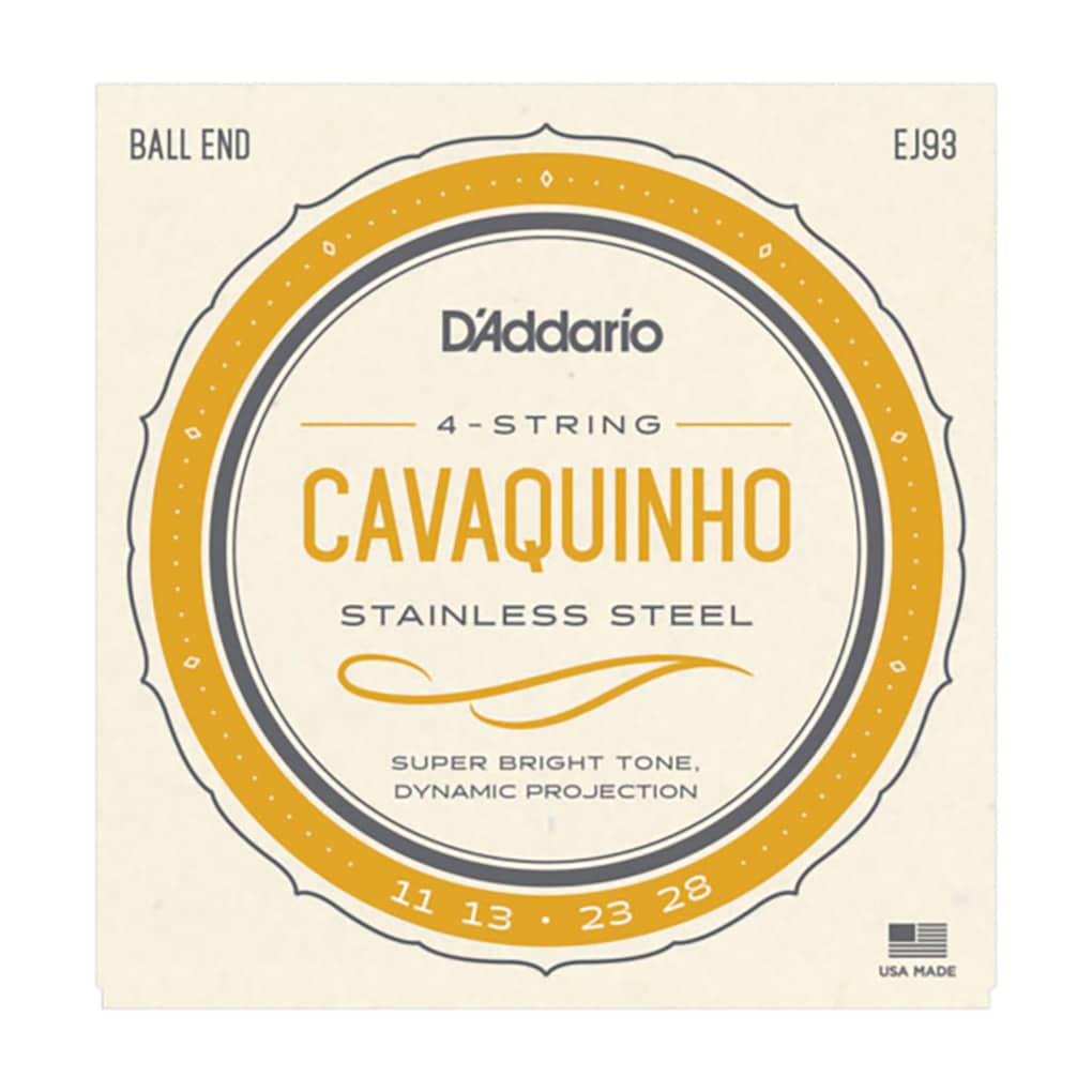 Cavaquinho Strings – D’Addario EJ93 – Stainless Steel – 4 Strings – Ball End 1