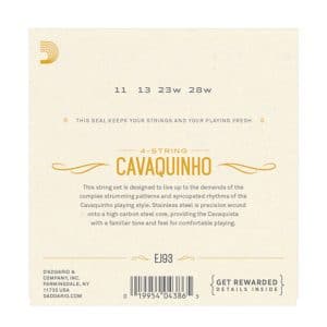 Cavaquinho Strings – D’Addario EJ93 – Stainless Steel – 4 Strings – Ball End 3