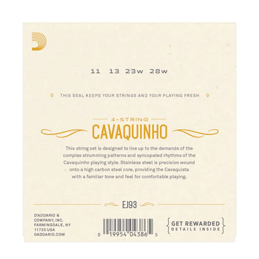 Cavaquinho Strings – D’Addario EJ93 – Stainless Steel – 4 Strings – Ball End 3