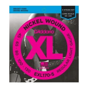 D'Addario EXL170-5 Nickel Wound 5 String Bass Strings - Light - 45-130