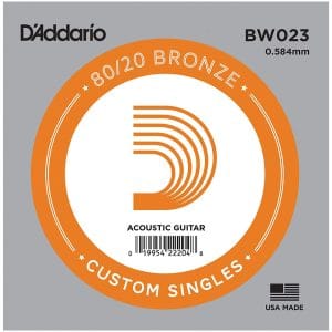 D’Addario BW023 Bronze Wound Single String – Acoustic Guitar