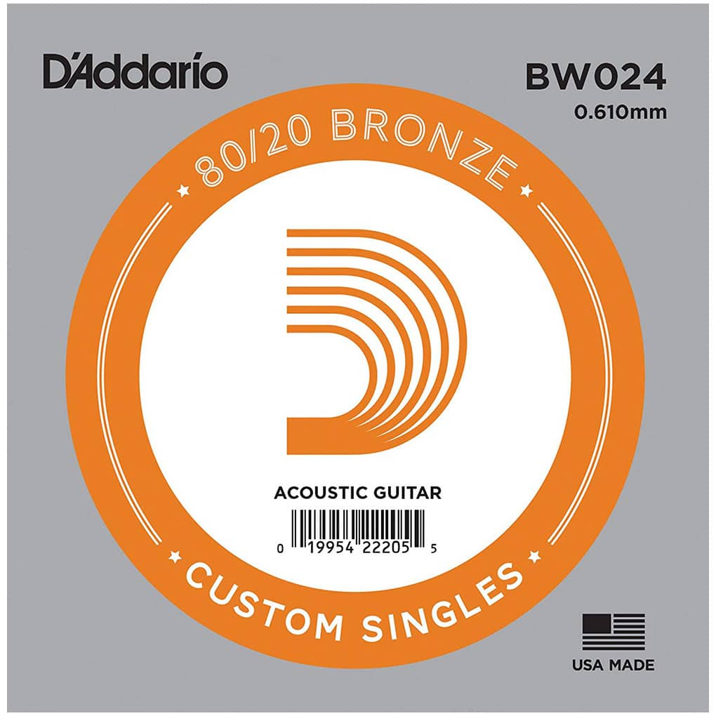D’Addario BW024 Bronze Wound Single String – Acoustic Guitar