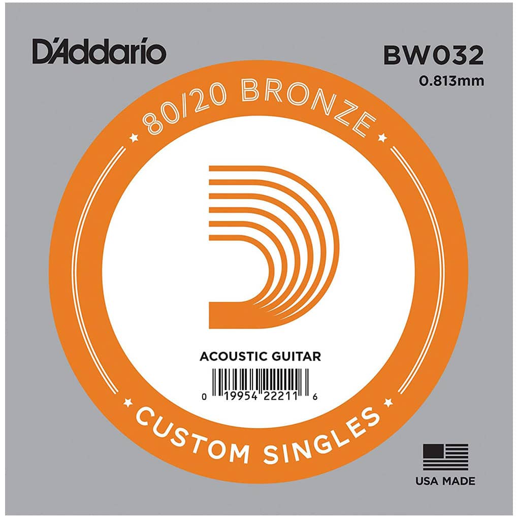 D’Addario BW032 Bronze Wound Single String – Acoustic Guitar