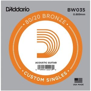 D’Addario BW035 Bronze Wound Single String – Acoustic Guitar