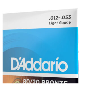 Acoustic Guitar Strings – D’Addario EJ11 – 80/20 Bronze – Light – 12-53 4