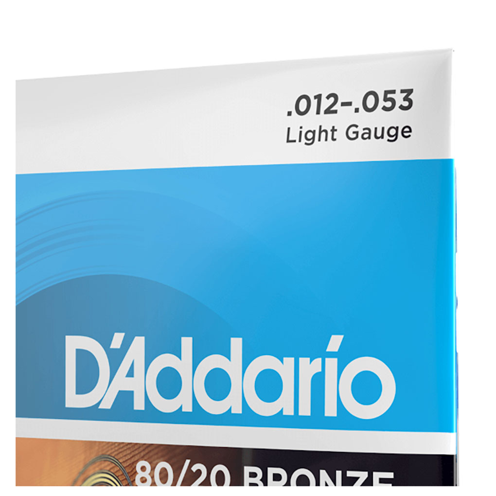 Acoustic Guitar Strings – D’Addario EJ11 – 80/20 Bronze – Light – 12-53 4