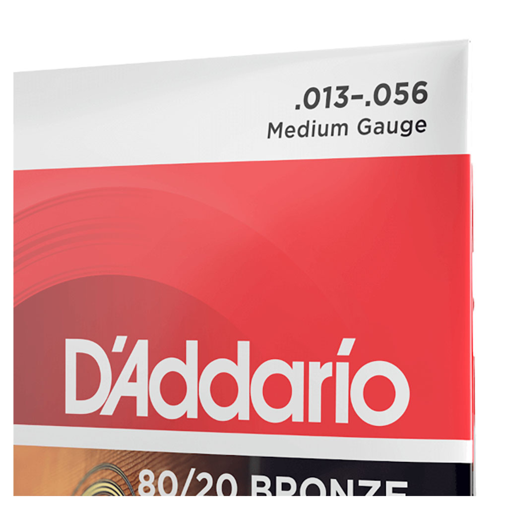 Acoustic Guitar Strings – D’Addario EJ12 – 80/20 Bronze – Medium – 13-56 4