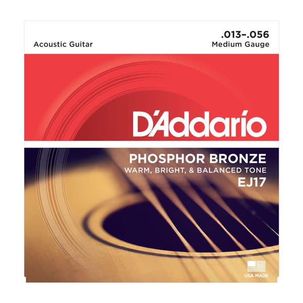 D’Addario EJ17 Phosphor Bronze Acoustic Guitar Strings – Medium – 13-56 1