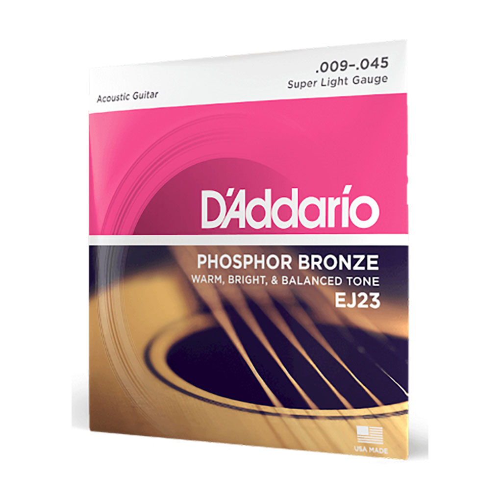 Acoustic Guitar Strings – D’Addario EJ23 – Phosphor Bronze – Super Light – 9-45 3