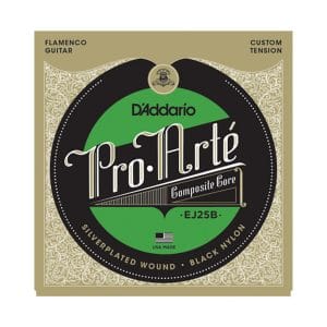 Flamenco Guitar Strings – D’Addario EJ25B – Pro-Arte Black Nylon Composite – Custom Tension 1