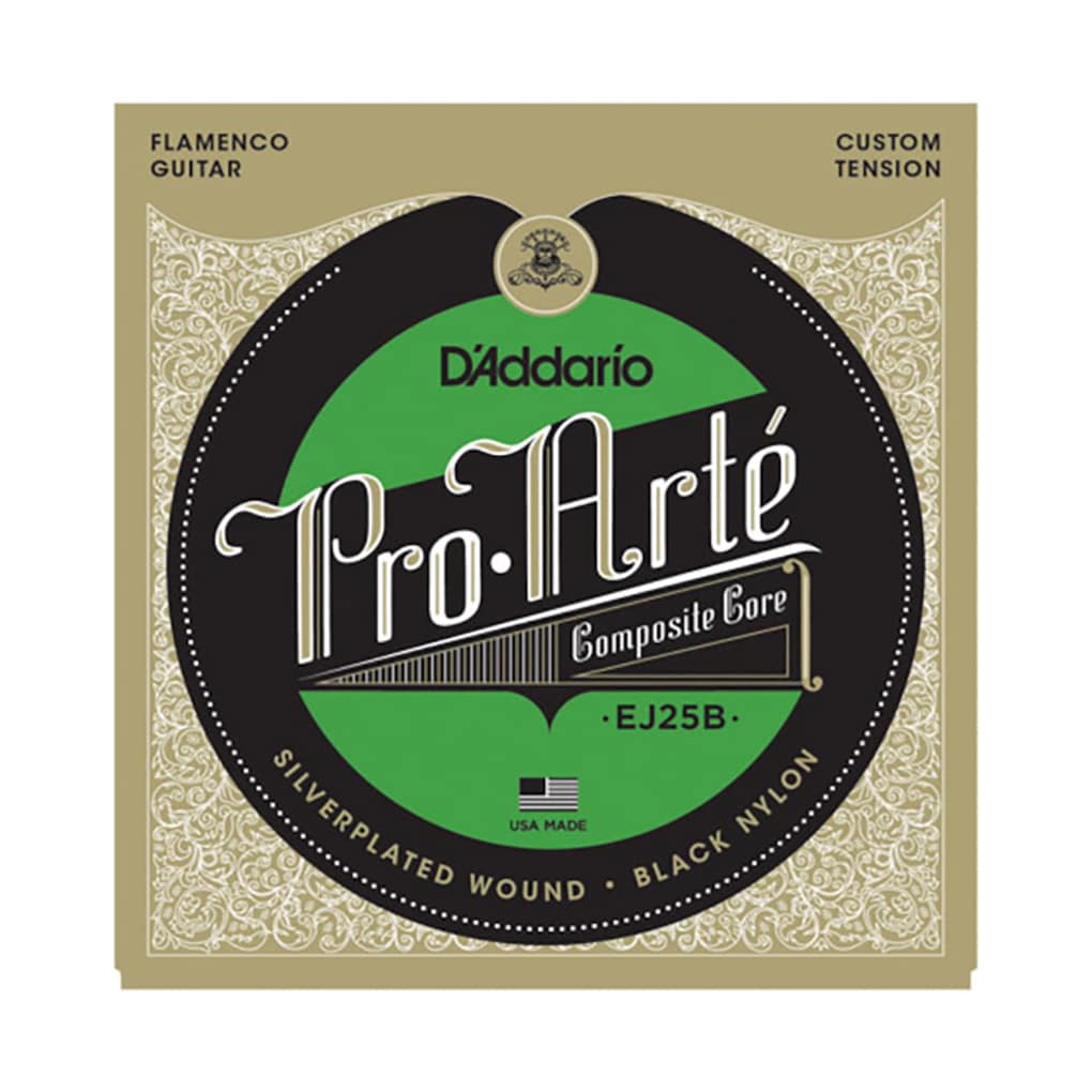 Flamenco Guitar Strings – D’Addario EJ25B – Pro-Arte Black Nylon Composite – Custom Tension 1