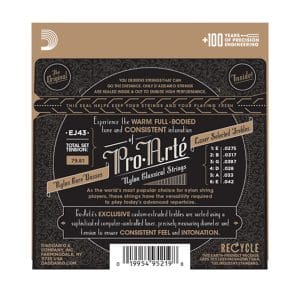 Classical Guitar Strings – D’Addario EJ43 – Pro-Arte Nylon – Light Tension 2