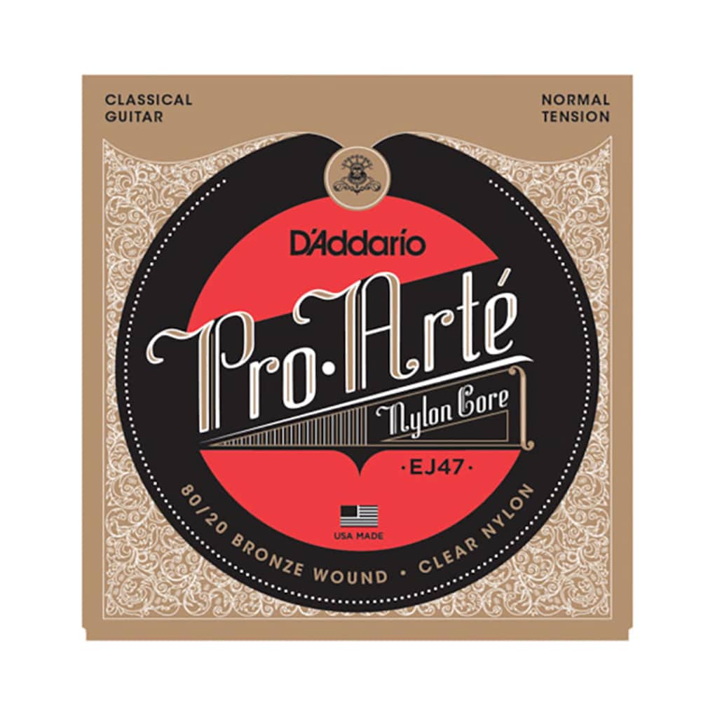 Classical Guitar Strings – D’Addario EJ47 – 80/20 Bronze & Pro-Arte Nylon – Normal Tension 1