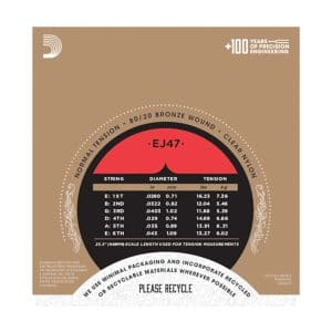 Classical Guitar Strings – D’Addario EJ47 – 80/20 Bronze & Pro-Arte Nylon – Normal Tension 3