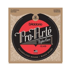 Classical Guitar Strings - D'Addario EJ49 - Pro-Arte Black Nylon - Normal Tension