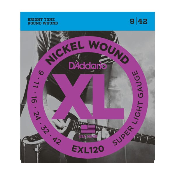 D’Addario EXL120 Nickel Wound Electric Guitar Strings – Super Light – 9-42 1