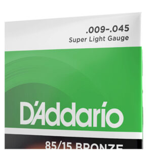 Acoustic Guitar Strings – D’Addario EZ890 – 85/15 Bronze – Super Light – 9-45 4