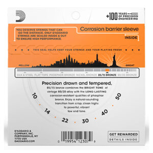 Acoustic Guitar Strings – D’Addario EZ900 – 85/15 Bronze – Extra Light – 10-50 2