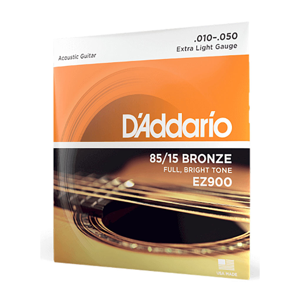 Acoustic Guitar Strings – D’Addario EZ900 – 85/15 Bronze – Extra Light – 10-50 3