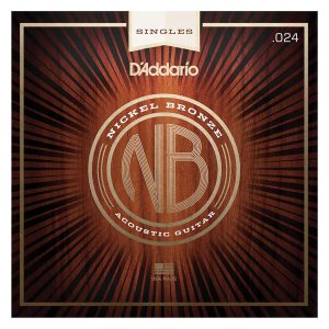 D'Addario NB024 Nickel Bronze Wound Single String - Acoustic Guitar .024