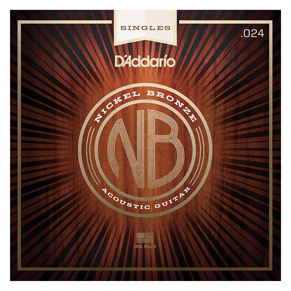 D’Addario NB024 Nickel Bronze Wound Single String – Acoustic Guitar