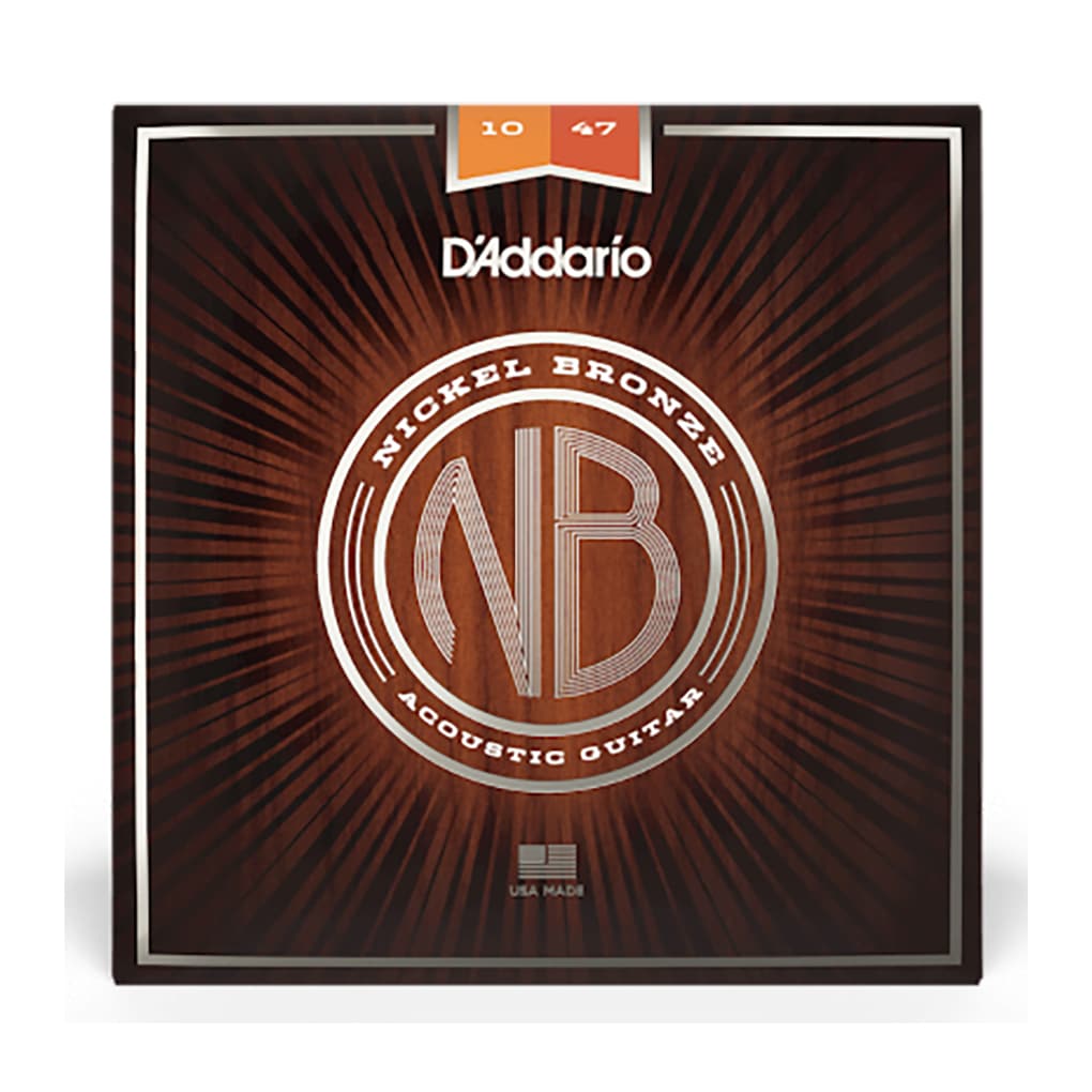 Acoustic Guitar Strings – D’Addario NB1047 –  Nickel Bronze – Extra Light – 10-47 1
