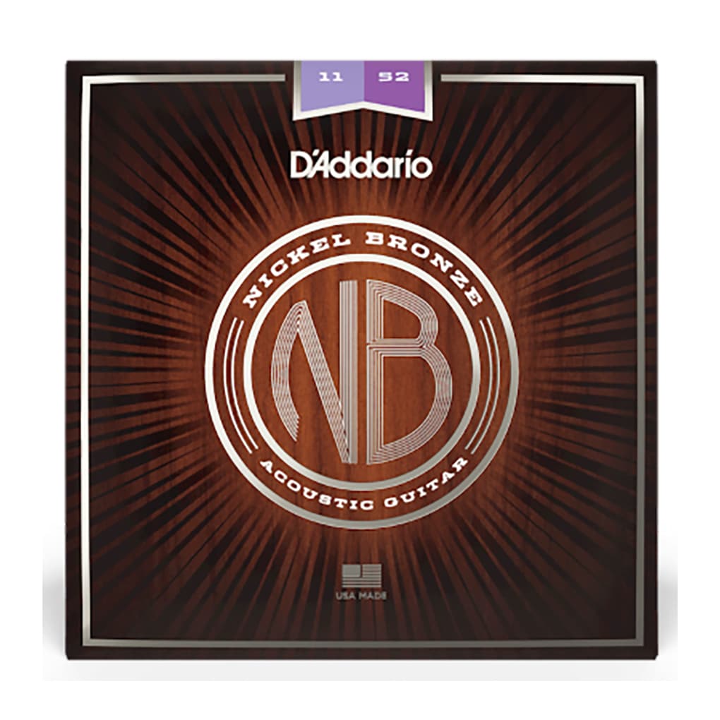 Acoustic Guitar Strings – D’Addario NB1152 – Nickel Bronze – Custom Light – 11-52 1