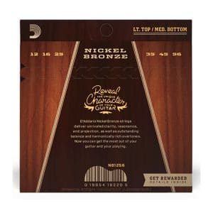 Acoustic Guitar Strings – D’Addario NB1256 – Nickel Bronze – Light Top/Medium Bottom – 12-56 3
