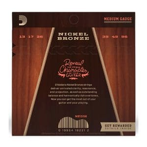 Acoustic Guitar Strings – D’Addario NB1356 – Nickel Bronze – Medium – 13-56 3