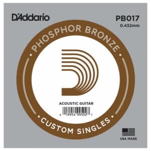 Acoustic Guitar Single String - D'Addario PB017 - Phosphor Bronze Wound - .017 (0.432mm)